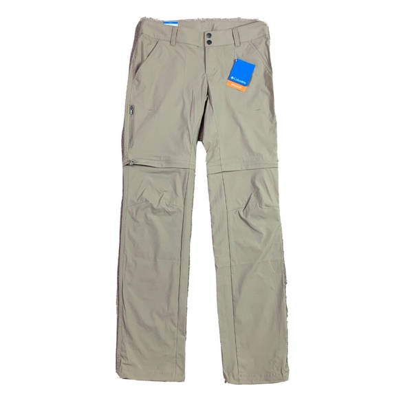 Columbia Saturday Trail Pant Omni Shade British Tan Womens Size 8 Long New NWT - Picture 1 of 7